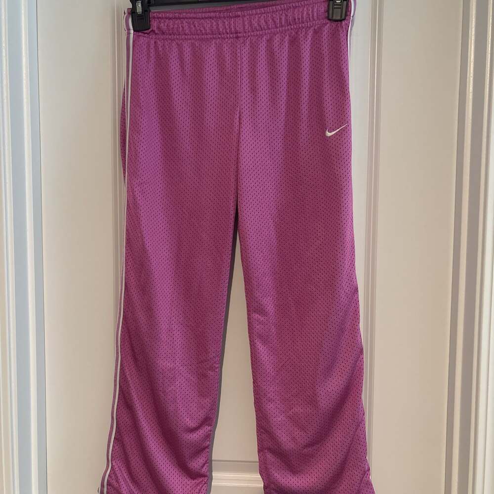 Nike Dri-Fit Youth Girl's Pink Mesh Athletic Pants